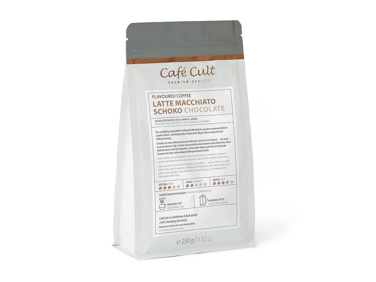 Café Aromatizado Leche Machiato y Chocolate