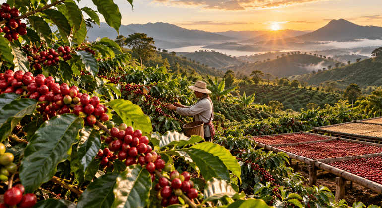 El origen y cultivo del café: de la planta al grano