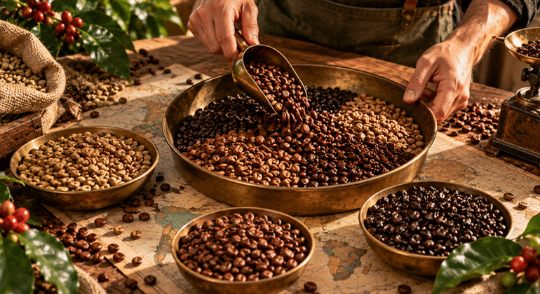 Mezclas de café gourmet: el arte de combinar orígenes y aromas