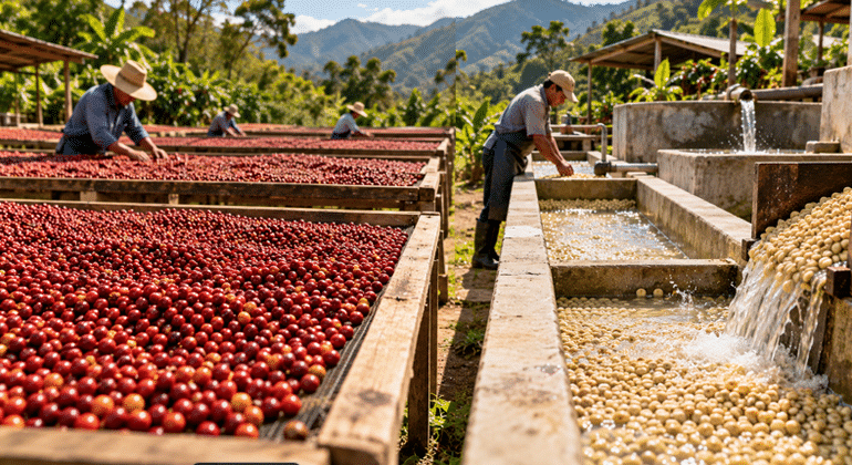 Procesamiento del café en origen: métodos natural y lavado